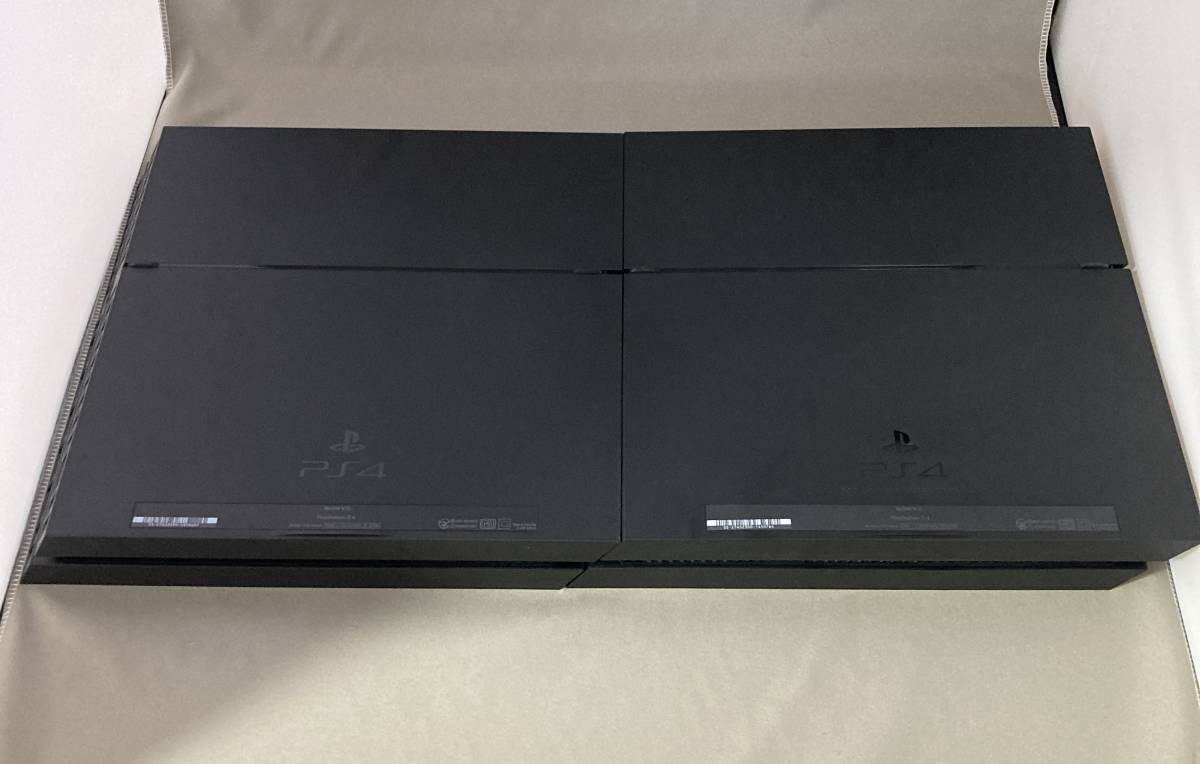 動作品 PS4 2台セット CUH-1200AB01 ブラック 黒 500GB プレステ4 SONY 本体 まとめ売り PlayStation 1円スタート 売り切り_画像3