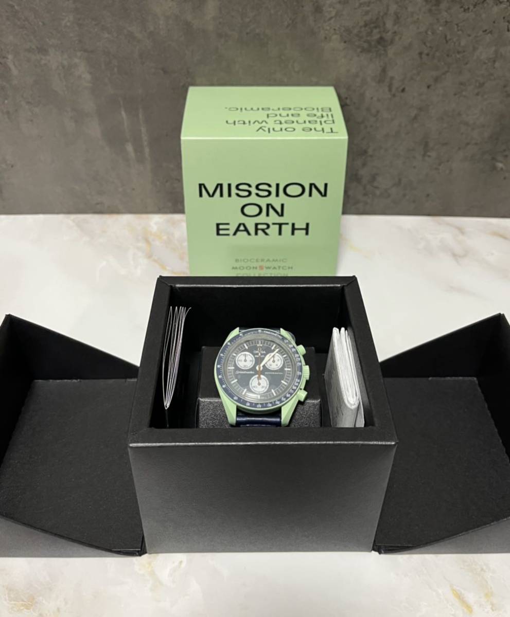 国内正規品 Swatch Omega Bioceramic Moonswatch Mission to the Earth