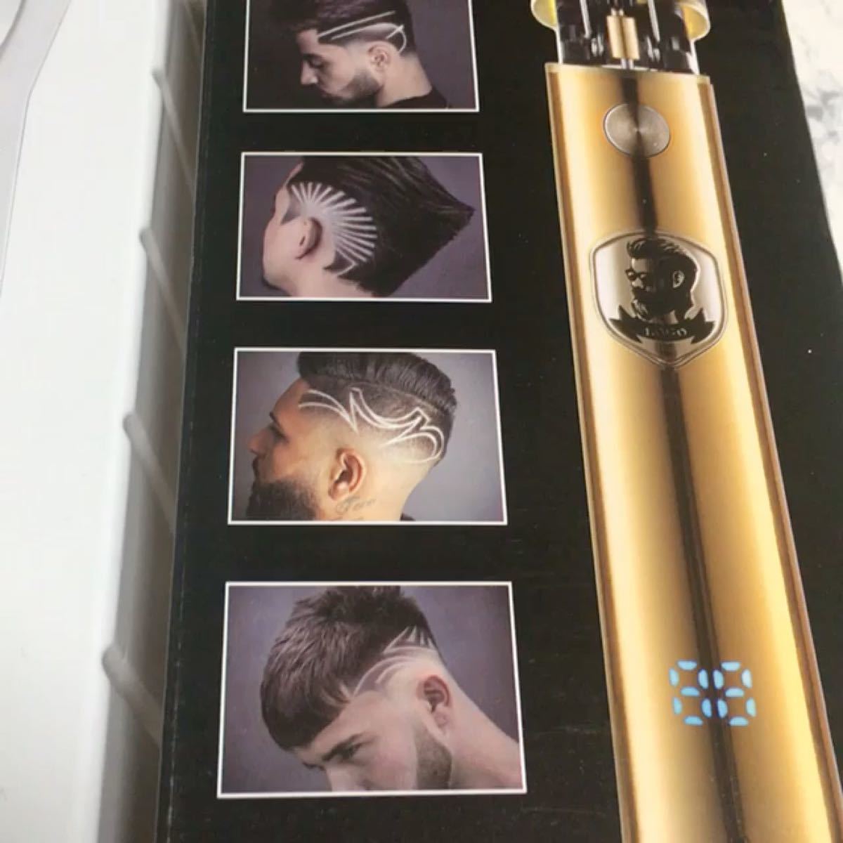最新型 バリアート 充電式 ヒゲトリマー ヘアカッター 電動バリカン ヘアクリッパー バリカンアート LED 家庭用 散髪