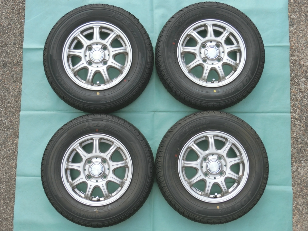 ☆未使用タイヤ LAYCEA 9本スポーク 12×4J JOB RY52 145R12 6PR LT 軽
