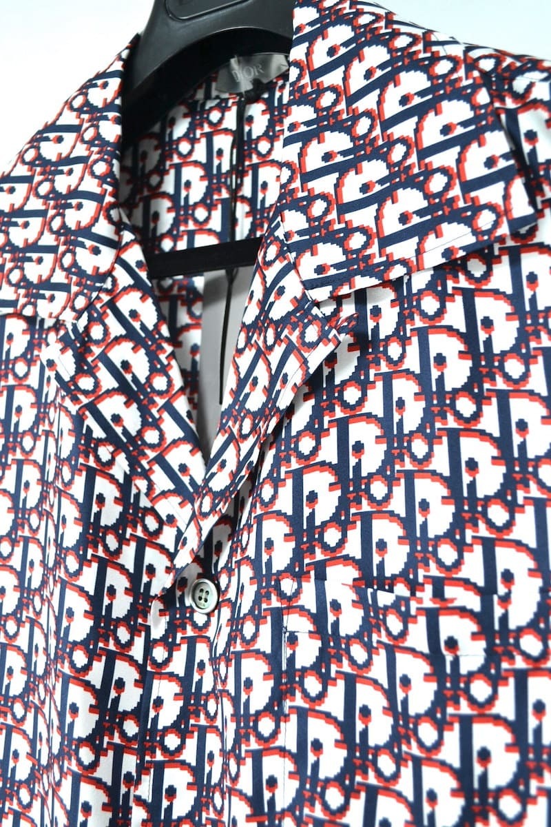 新品 国内定価15万円 20SS DIOR HOMME Oblique Motif Shirt ディオール