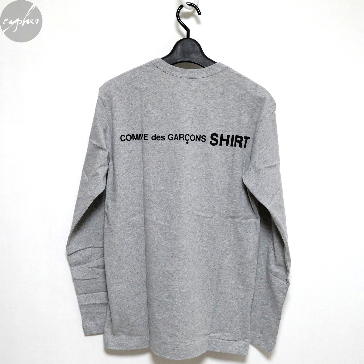 S 新品 20AW トルコ製 COMME des GARCONS SHIRT ロゴ プリント 長袖 T
