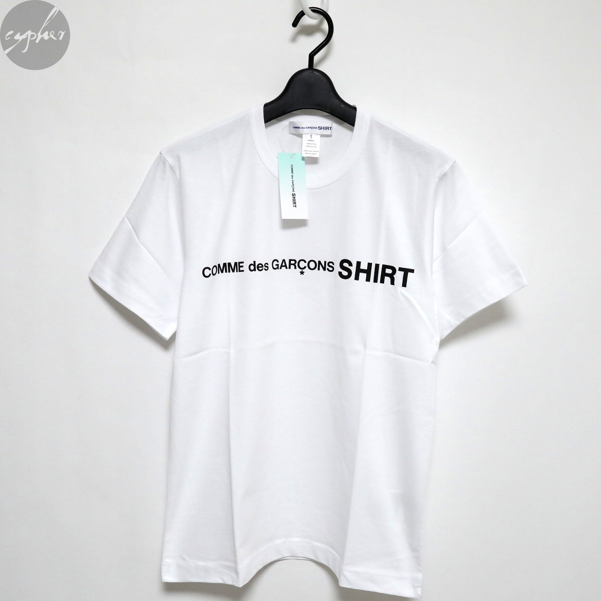 S 新品 20AW トルコ製 COMME des GARCONS SHIRT ロゴ プリント Tシャツ