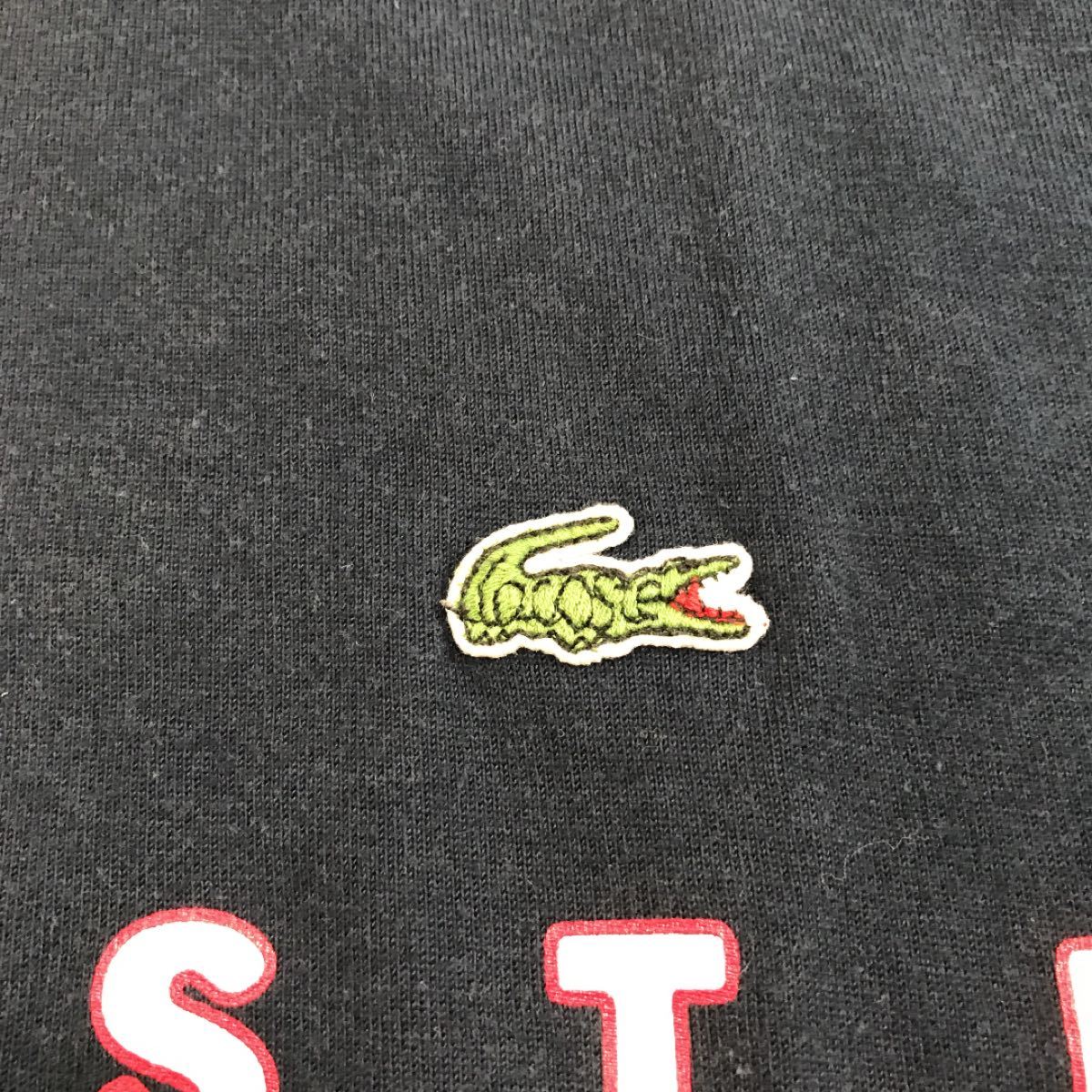 レア★ ラコステ LACOSTE 大沢商会 80's  文字ワニ ヴィンテージ 半袖Tシャツ 紺  M L相当 古着 ユニセックス