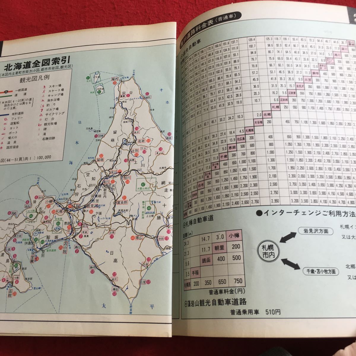 Y21-291 北海道道路地図 新版 1:300,000 地勢堂 限定版 発行日不明 国道 主要道々 一般道々 舗装状況 冬期間の道路情報 主要都市図 など_画像3