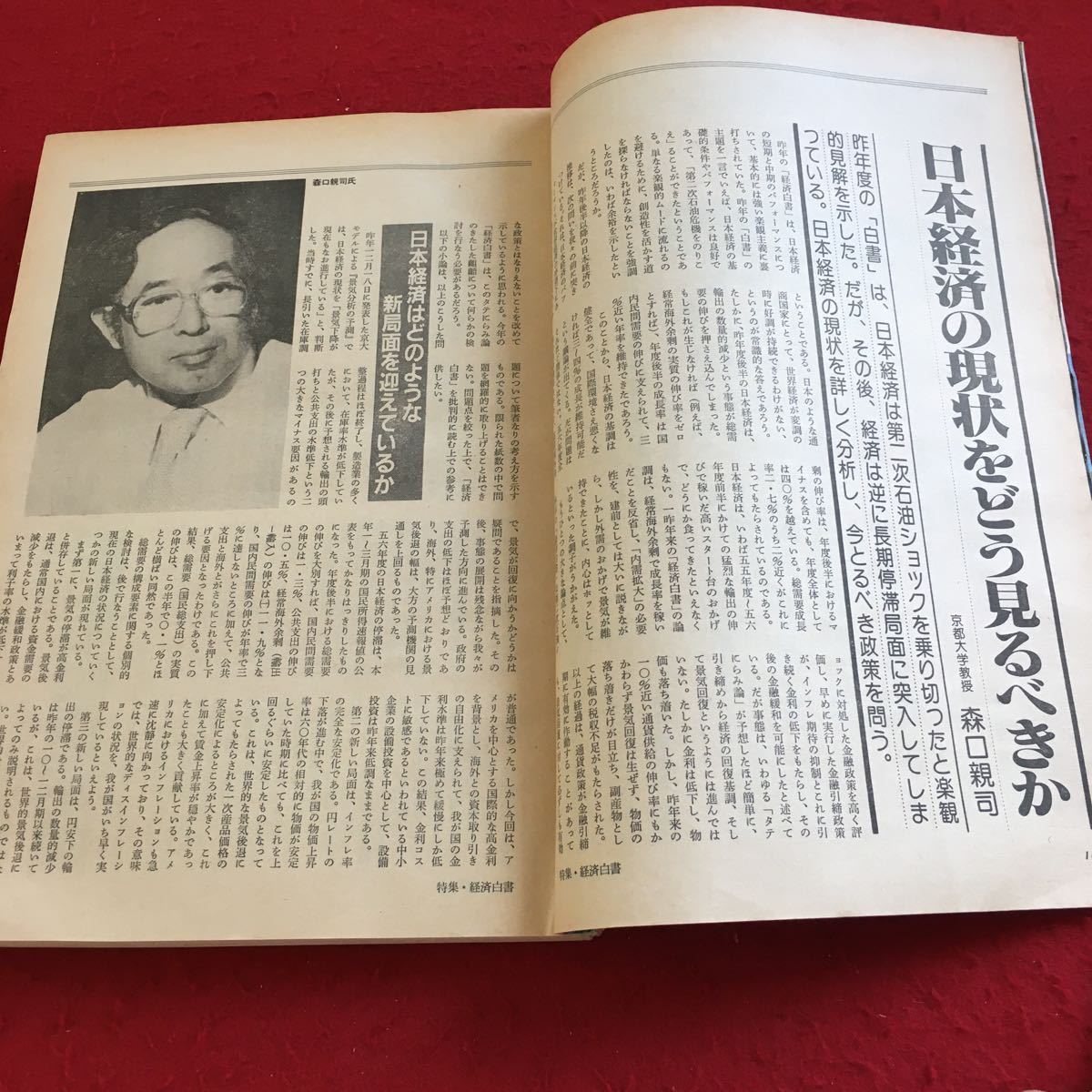 Y22-156 週刊東洋経済 経済白書特集 日本経済活性化への道 昭和57年発行 臨時増刊 東洋経済新報社 日本経済の現状 潜在成長力論争 など_画像4