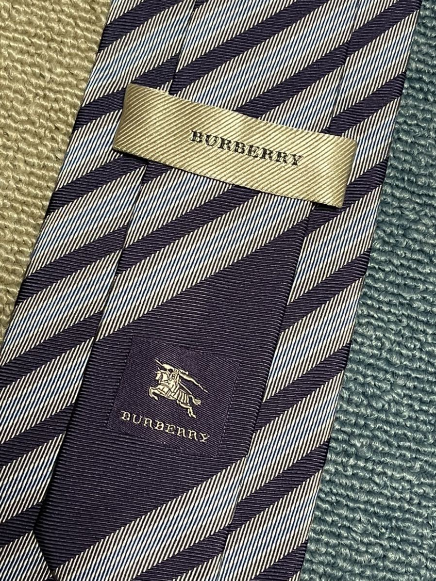 美品 ″BURBERRY″ バーバリー ストライプ ブランドネクタイ 206312_画像4