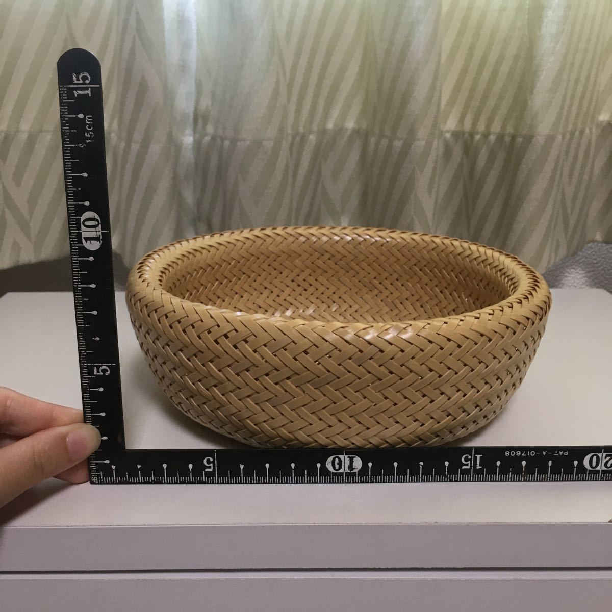 竹細工 籠 ハンドメイド 手づくり 白竹 新品   天然素材 小物入れ  昭和レトロ 編み かご 竹籠 アウトレット ③