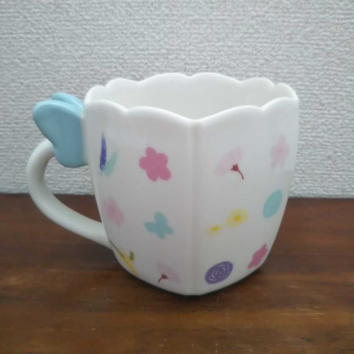 美品 スターバックス スタバ マグカップ フラワーバタフライ フラワー バタフライ さくら SAKURA サクラ 花 春 グッズ コレクション_画像3