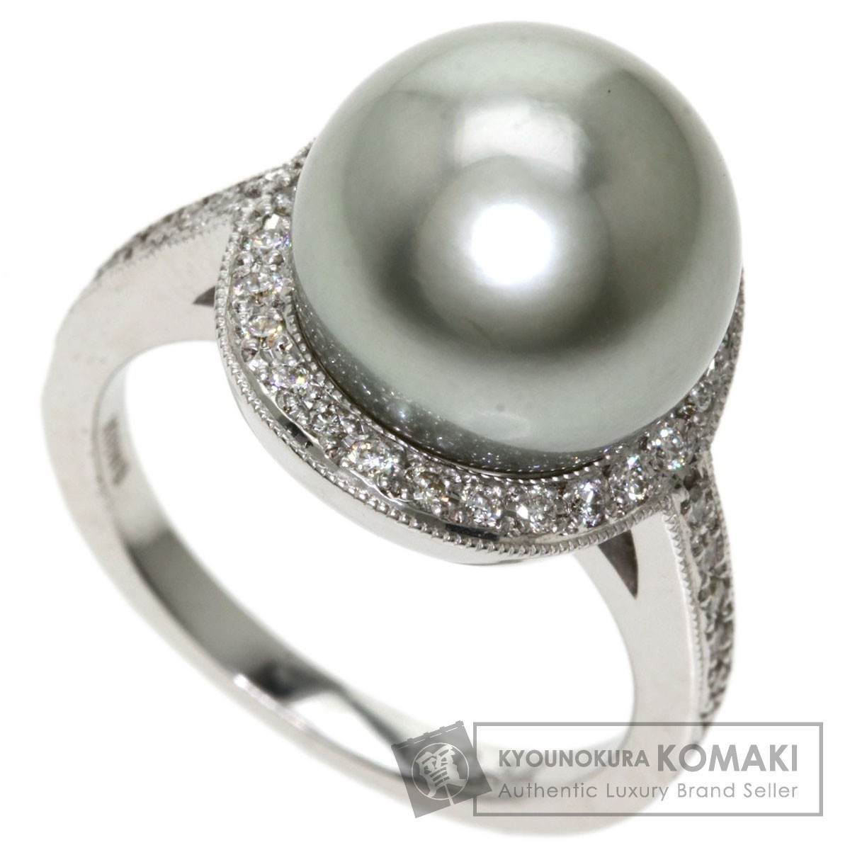 ジュエリー パール K18ホワイトゴールド ダイヤモンド リング 中古 指輪 真珠 【予約販売品】 真珠