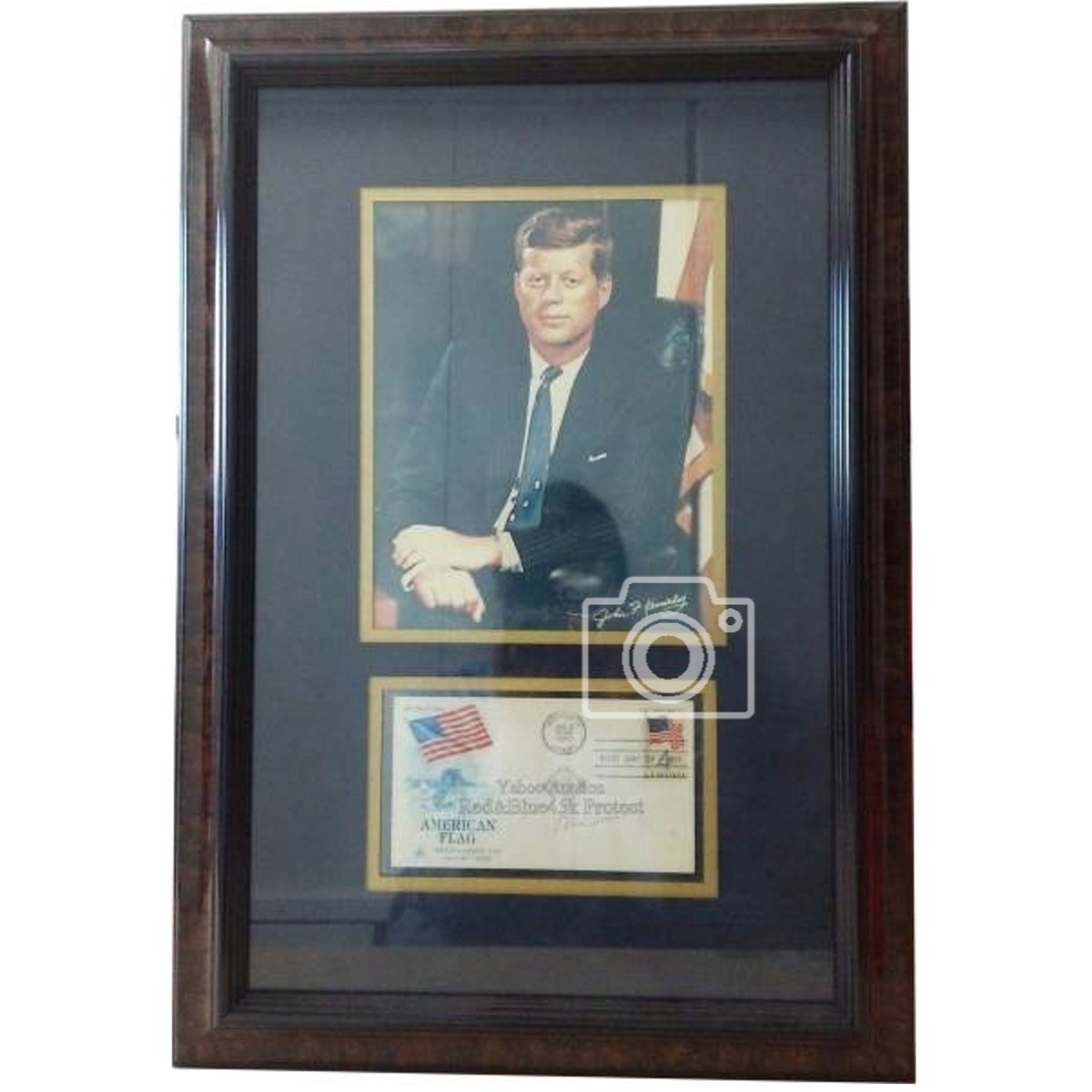 # ultimate beautiful goods [ amount entering ] John.F.keneti(John.F. Kennedy) no. 35 fee America large .. photograph × with autograph envelope * search :Auto Photo Frame