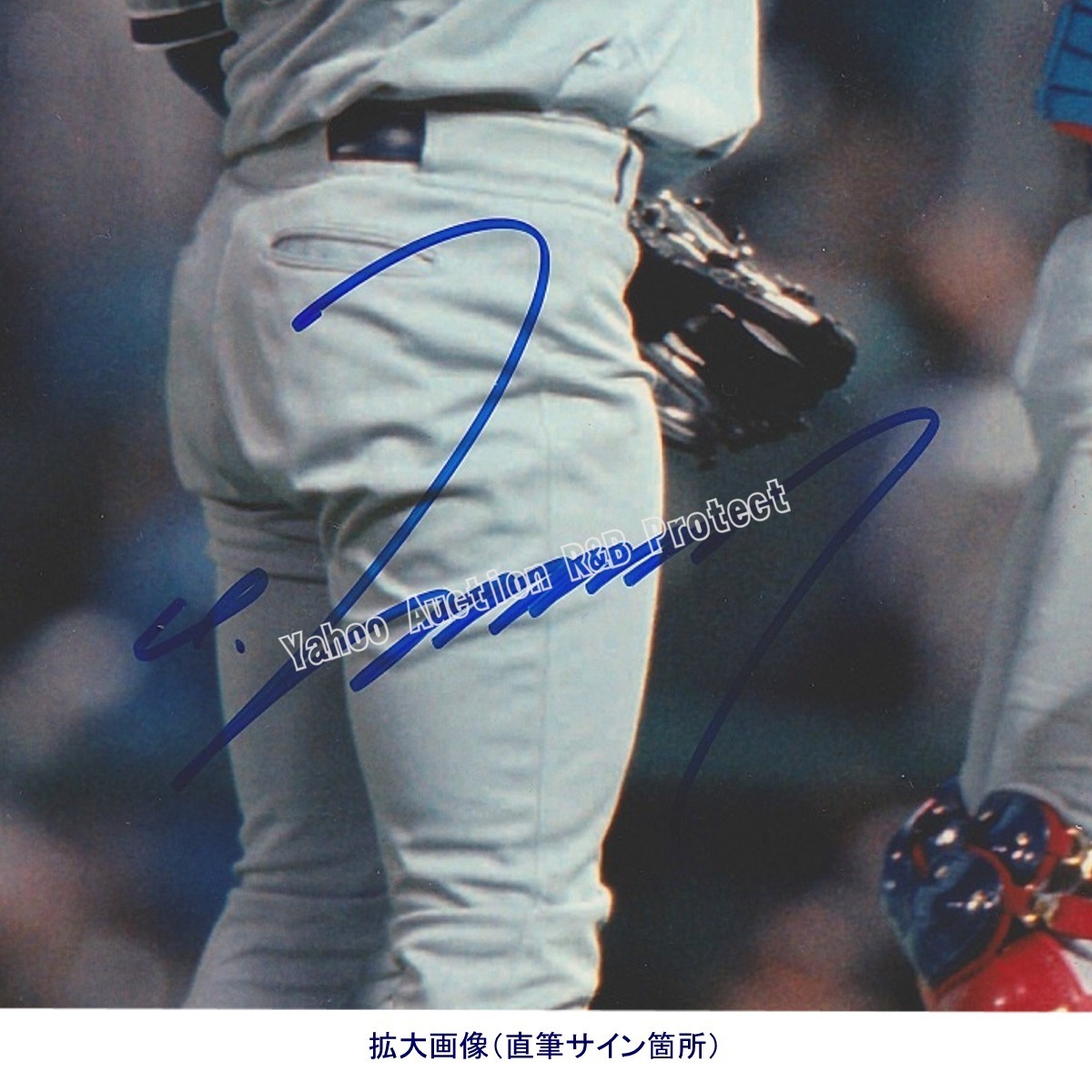 ■美品（保管品・額入り）【直筆サイン入り 8×10写真】H. Nomo／「NOMO」Autographed Photo　□検索：野茂英雄 マイク・ピアザ _画像4