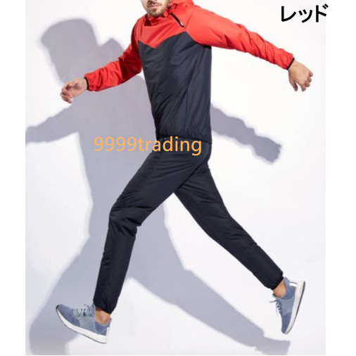 ヤフオク! - サウナスーツ レッド Lサイズ 上下セット メンズ トレー...