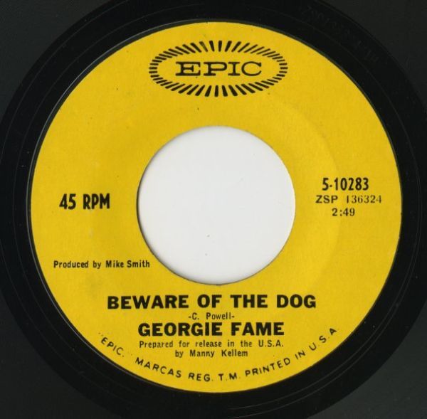 【ロック 7インチ】Georgie Fame - The Ballad Of Bonnie And Clyde / Beware Of The Dog [Epic 5-10283]_画像2