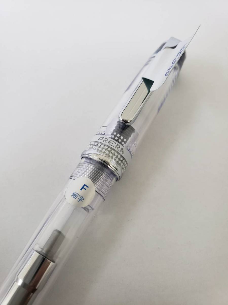 ペ249 新品 未使用 PILOT パイロット 万年筆 プレラ 色彩逢い FPRN350R 細字 F コンバーター50付 透明ブラック 定価3,850円 送料120円_画像4