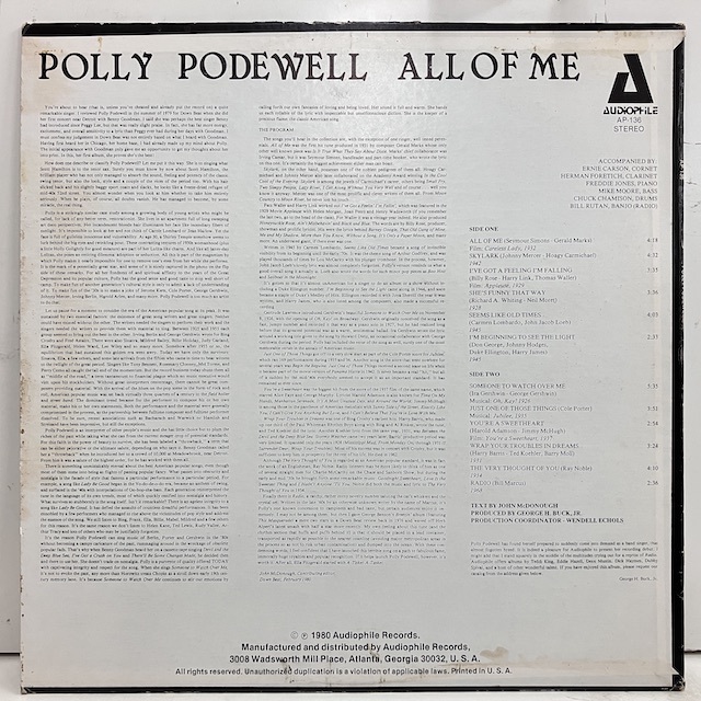 ●即決VOCAL LP Polly Powewell / All of Me ap136 jv2658 米オリジナル ポリー・ポードウェル_画像4