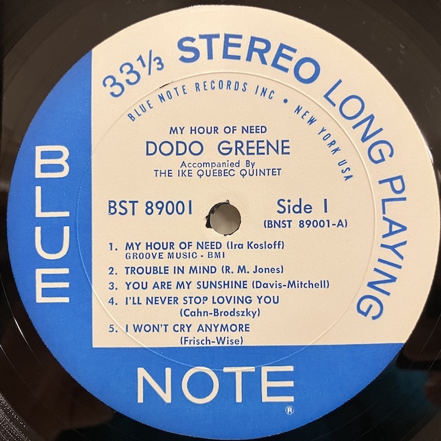 ●即決VOCAL LP Dodo Greene / My Hour of Need jv2674 米盤、 Ny Stereo 27yrs内袋_画像3