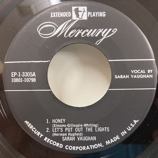 ●即決VOCAL Sarah Vaughan / Songs by ep-1-3305 米オリジナル45/7 サラ・ヴォーン_画像2