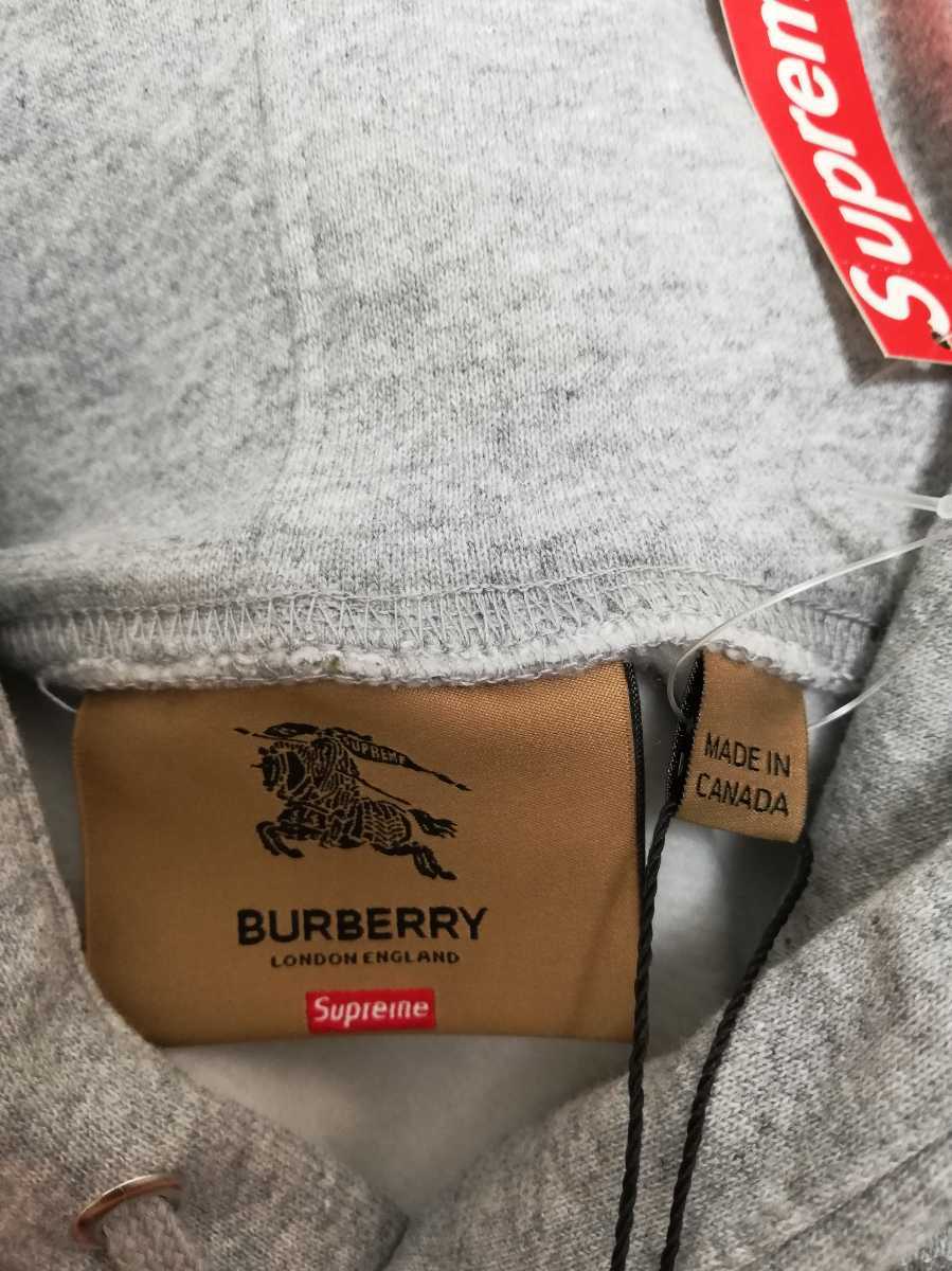 ☆1円☆Supreme / Burberry - Box Logo Hooded Sweatshirt / Heather