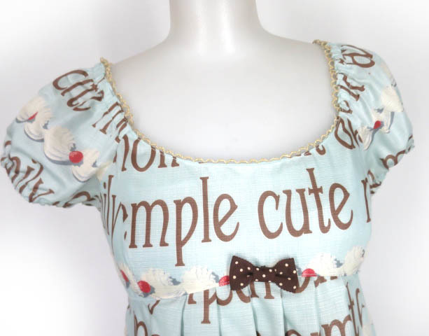 Emily Temple cute ロゴ＆ショートケーキプリントワンピース / エミリーテンプルキュート [B48230]_画像3