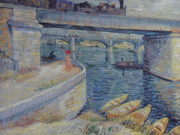 フィンセント・ファン・ゴッホ、【シャトゥの橋】、希少な額装用画集より、状態良好、新品額装付、送料無料、Vincent Willem van Gogh_画像1