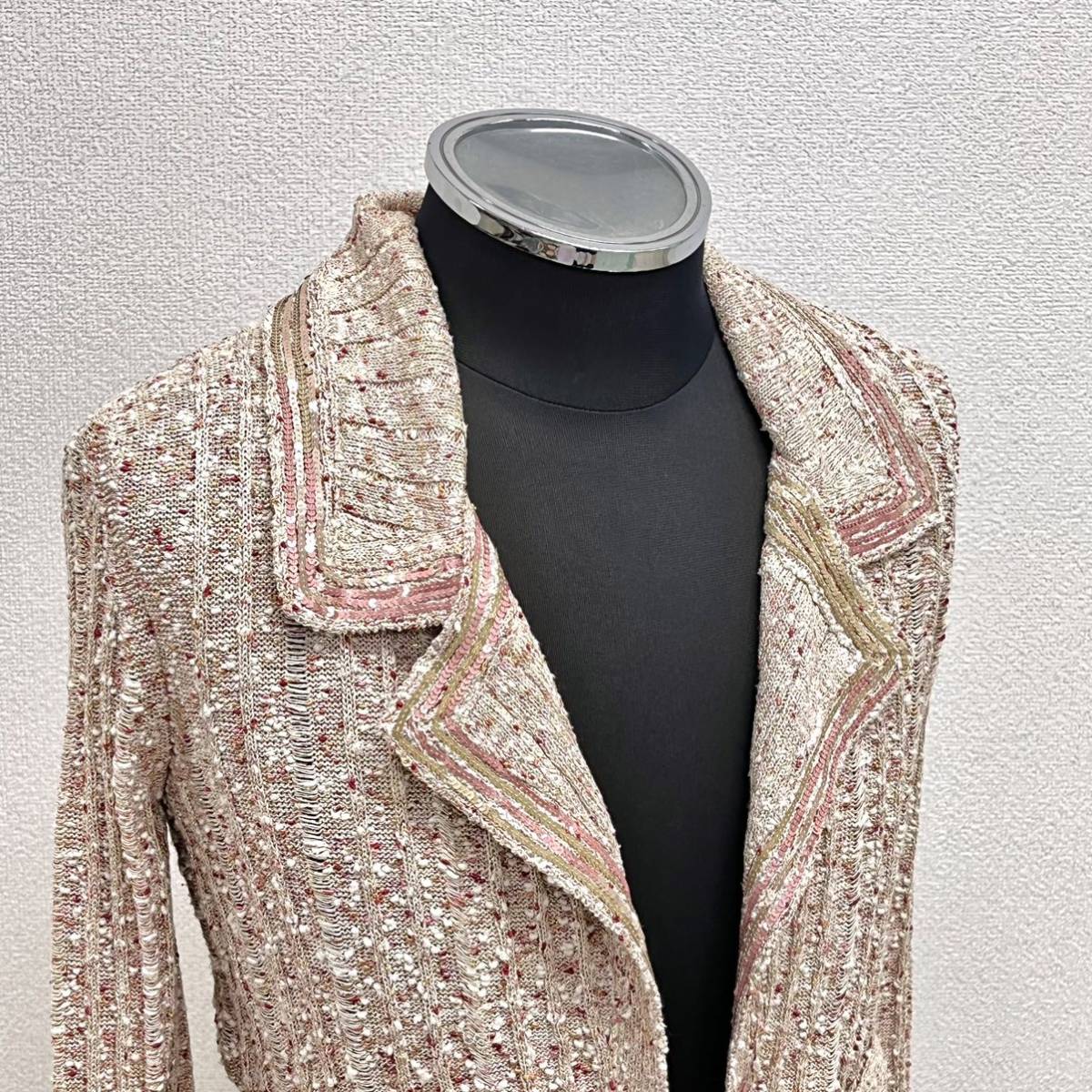 室外 【CHANEL】イタリア製 2006年春夏 スパンコールジャケット size42