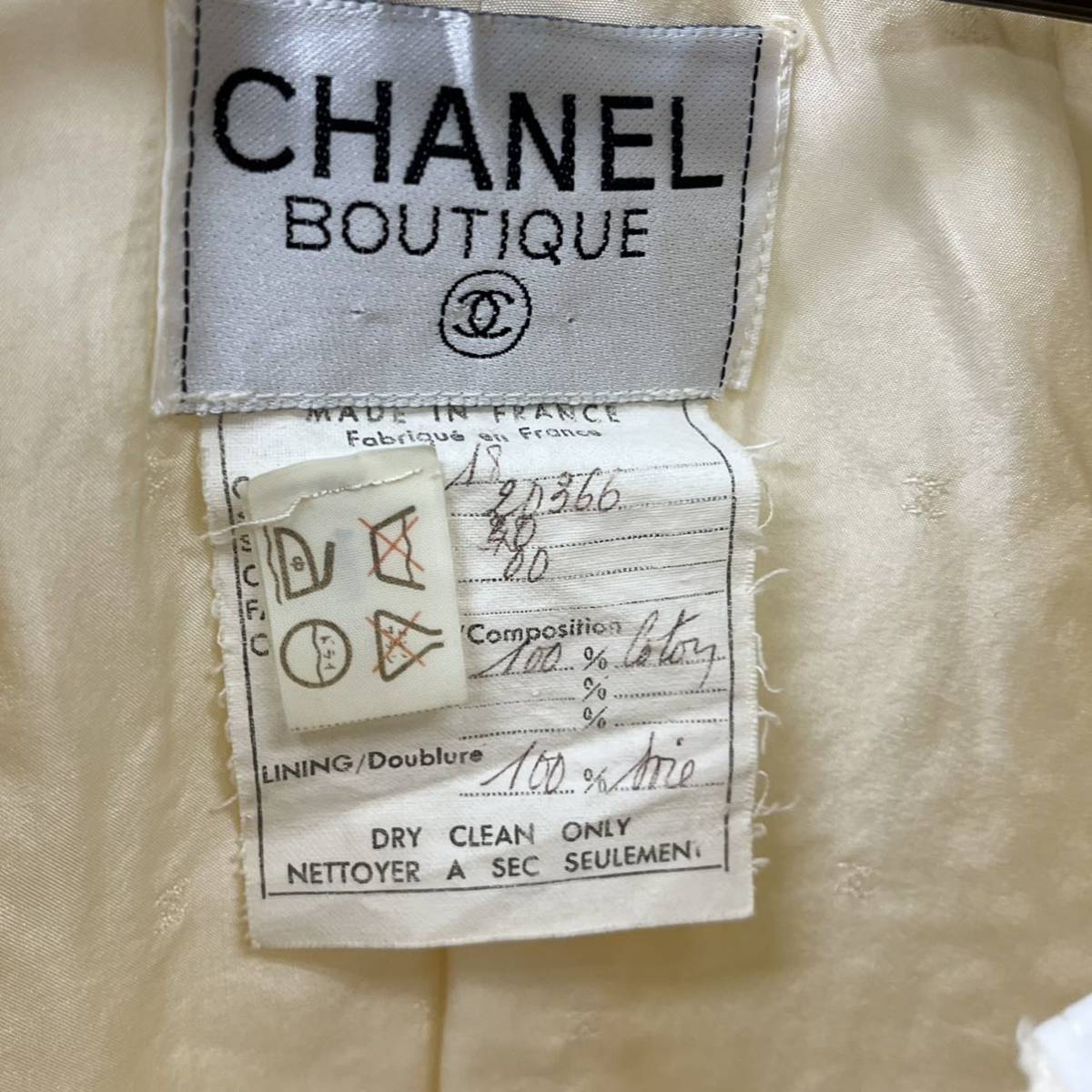 高級 CHANEL シャネル 手書きタグ ヴィンテージ ココマークボタン