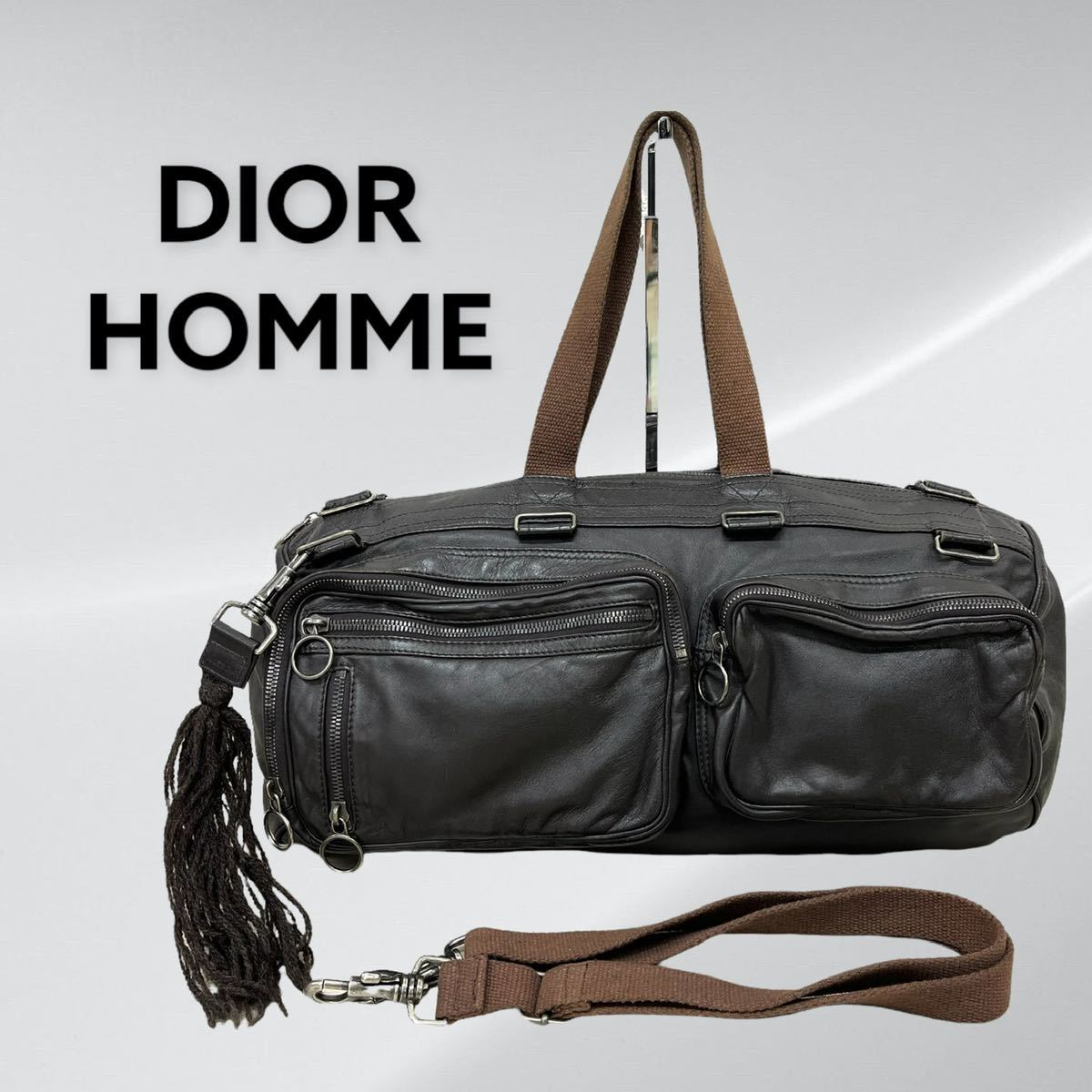 DIOR HOMME ディオールオム Deville シープスキン レザー フリンジ