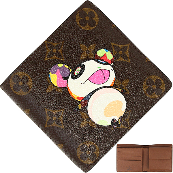 東京工場 155893 美品 LV マルチカラー メンズ コンパクトウォレット