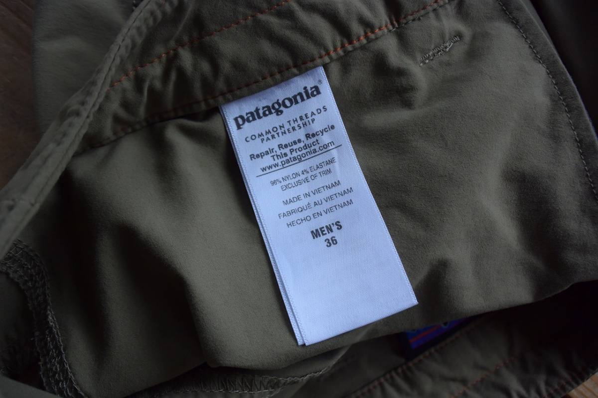 USA古着 Patagonia パタゴニア スイムショーツ メンズ 36サイズ ナイロン素材 ベージュ アウトドア キャンプ レジャー アメリカ仕入 P0630_画像5