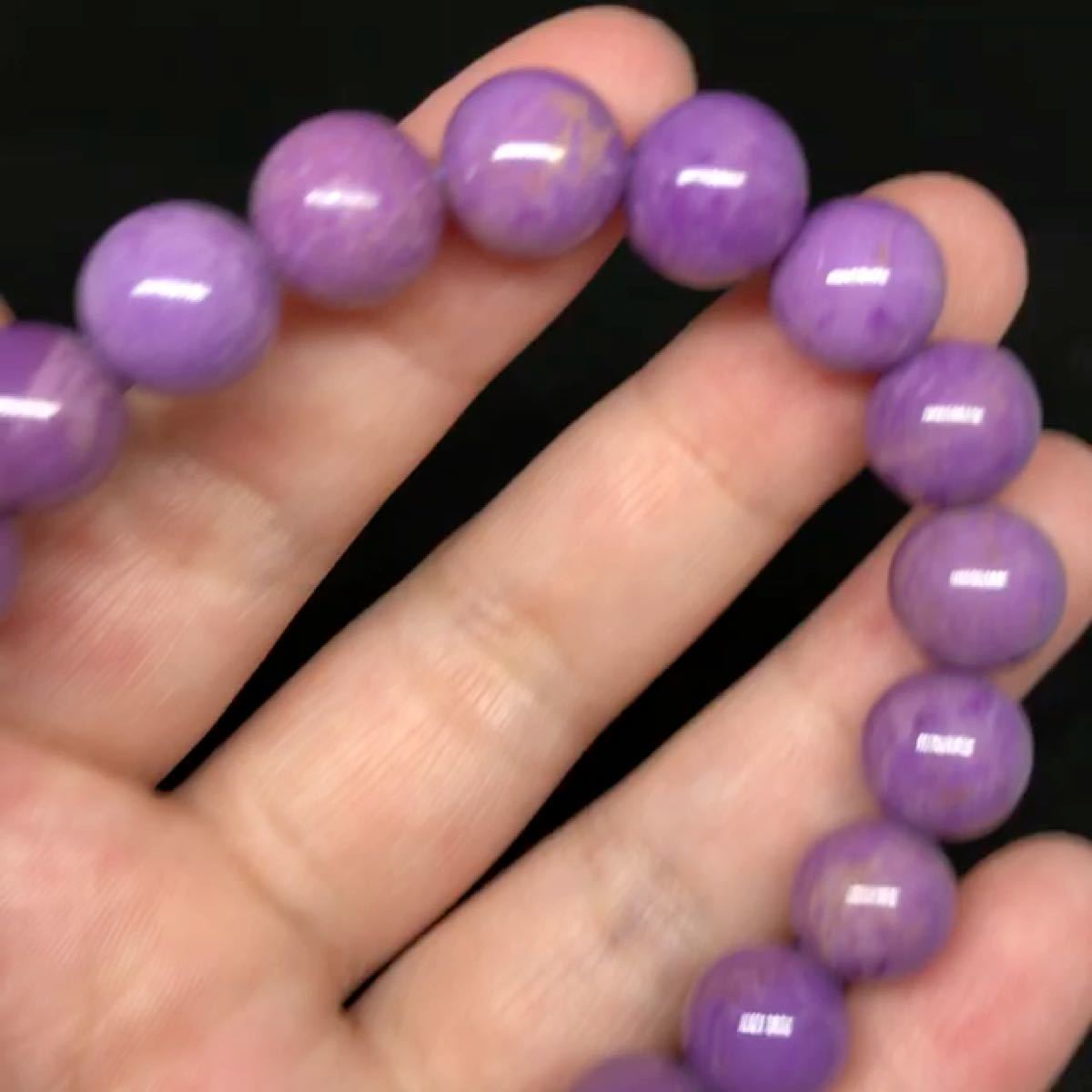 パープルマイカ 10mm ブレスレット 天然石 紫
