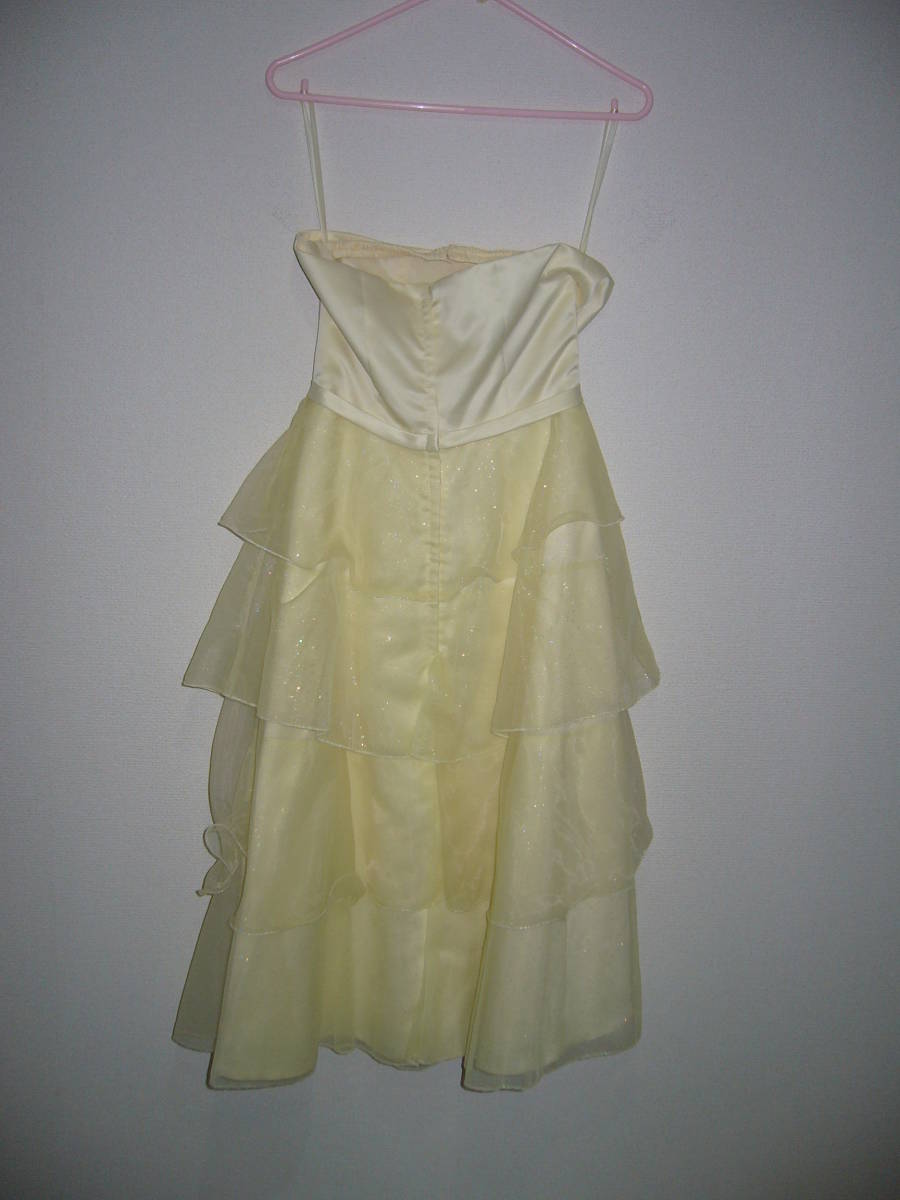 [ beautiful goods ] bare top tia-do dress ( yellow ) S size 