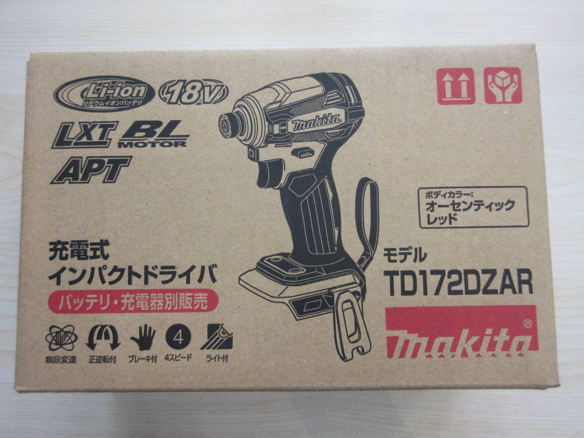 15600 未使用 makita マキタ 充電式インパクトドライバ TD172DZAR
