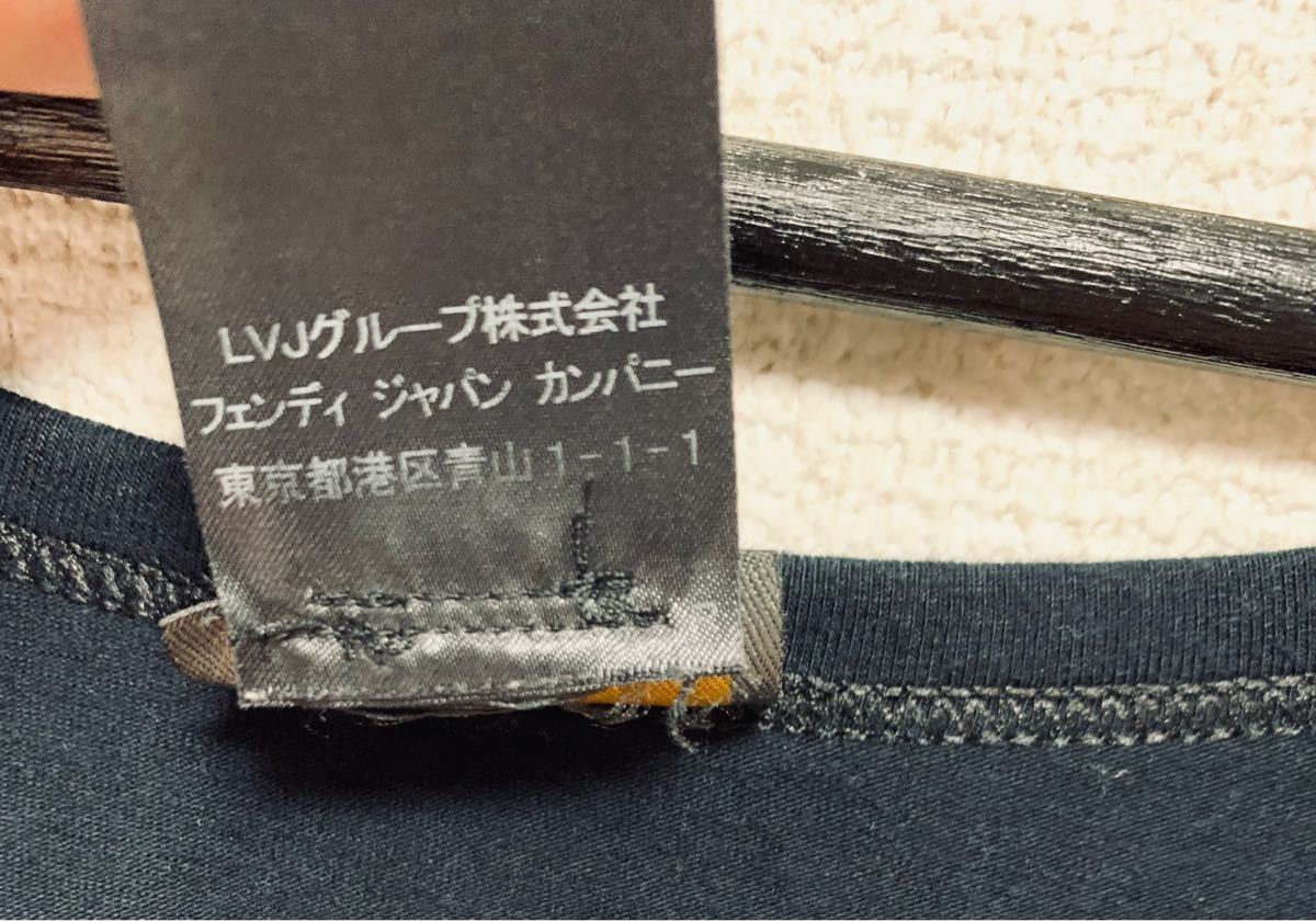 fendi ズッカ柄 Tシャツ ポケット 黒T フェンディ 半袖Tシャツ