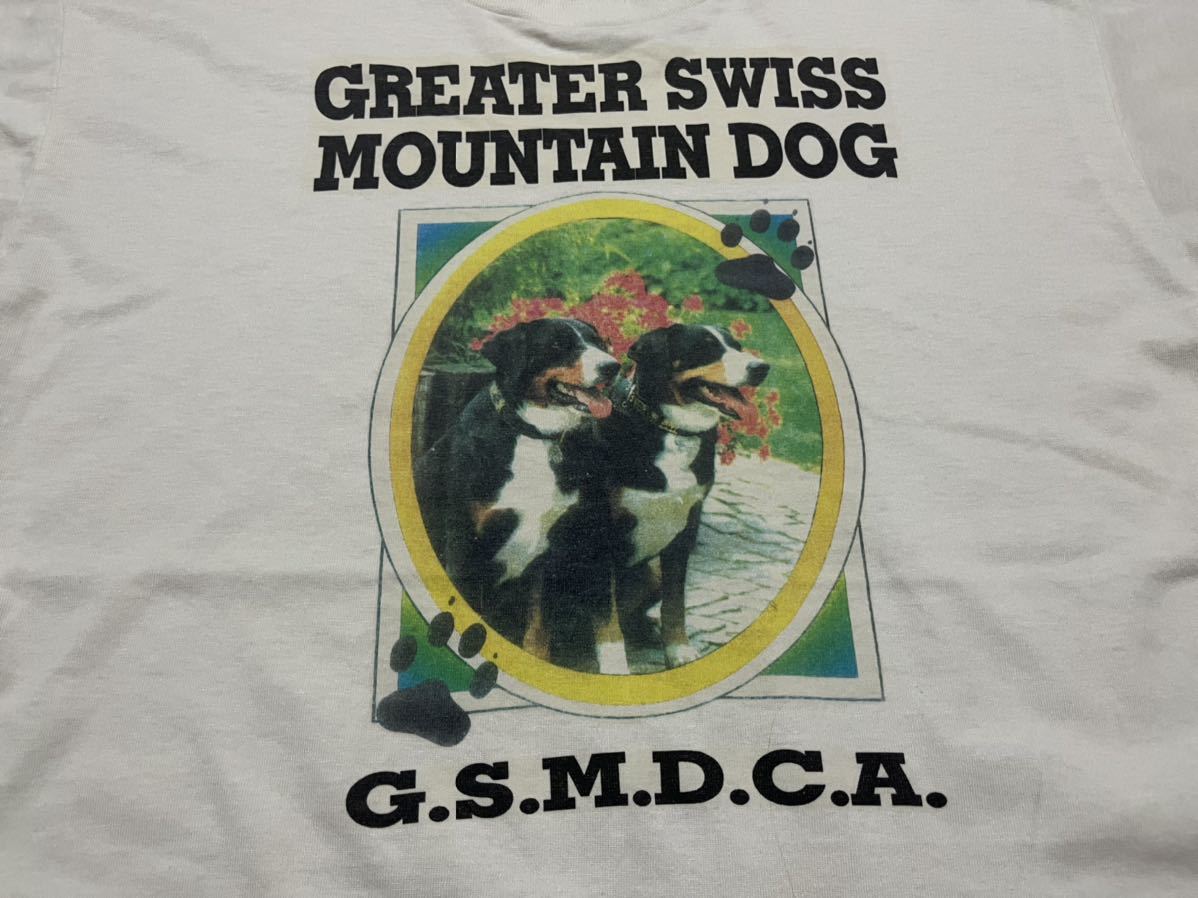 80s バーニーズ マウンテン ドッグ 犬柄 Tシャツ アニマル ビンテージ USA製 ヴィンテージ 50/50 77circa あいみょん 在原 レディース 古着_画像3