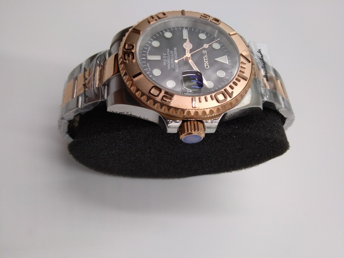 自動巻き セイコー ヨットマスター仕様 ローズゴールド コンビ カスタム 40mm 特典付 SEIKO Mod新品未使用 送料無料