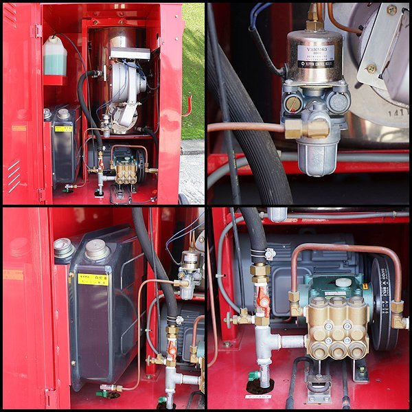 温水高圧洗浄機 ツルミポンプ HPJ22HC5 赤ホット 60Hz 建設機械 温水洗浄機 TSURUMI ジェットポンプ 鶴見製作所 中古 6H32_画像5