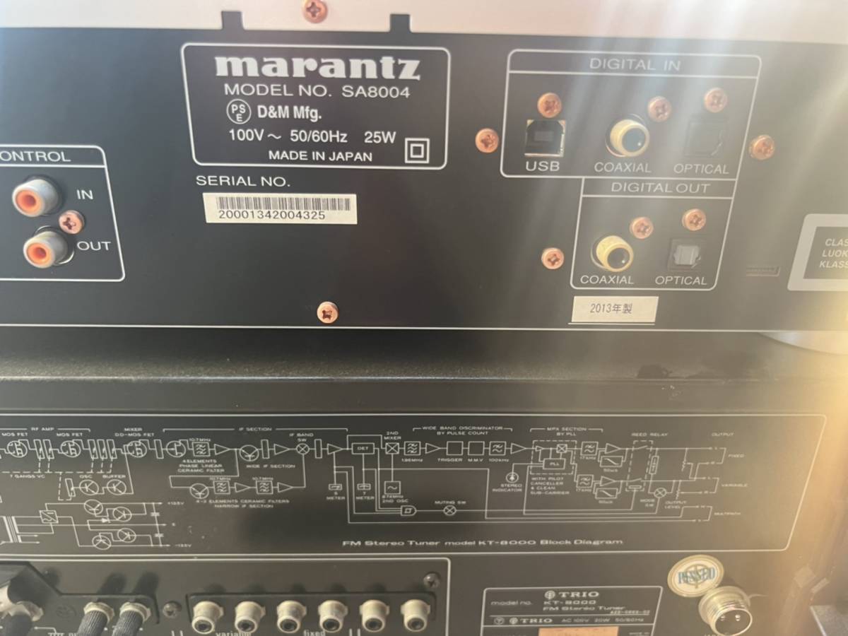 marantz SA8004 マランツ CDプレーヤー デッキ TRIO トリオ KT-8000 ステレオチューナー_画像9
