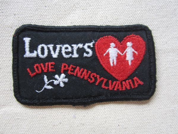 【中古】ビンテージ Lovers ラバーズ ラブ ペンシルバニア LOVE PENNSYLVANIA ワッペン/観光 記念 お土産 古着 アメカジ アメリカ 古着 541_画像3