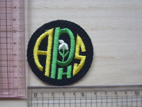 ビンテージ APHS 花 ロゴ プリント 会社 ワッペン/ 刺繍 アメリカ USA パッチ シャツ 企業 アメカジ 古着 70s ヒッピー ピース 541_画像7