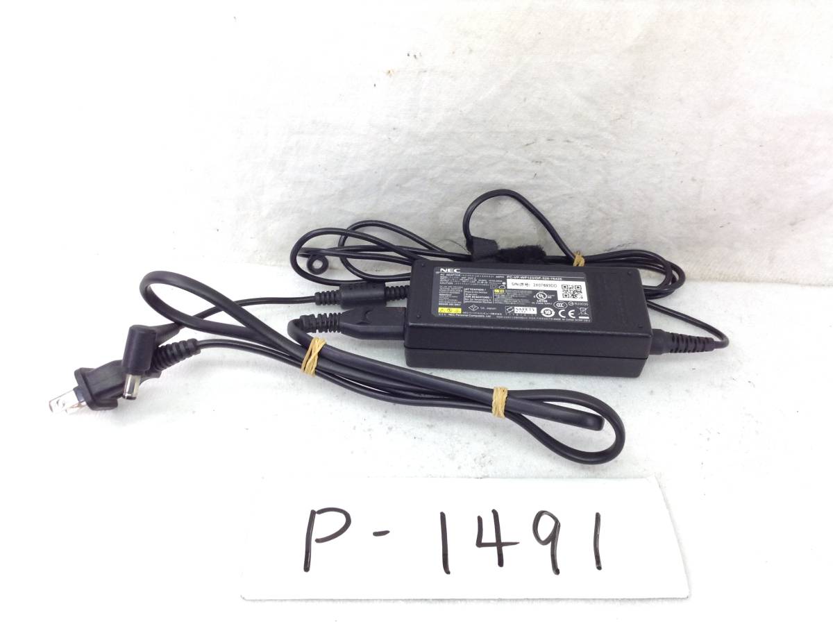 P-1491 NEC 製 ADP-65JH E　仕様　19V　3.42A　ノートPC用ACアダプター　即決品_画像1