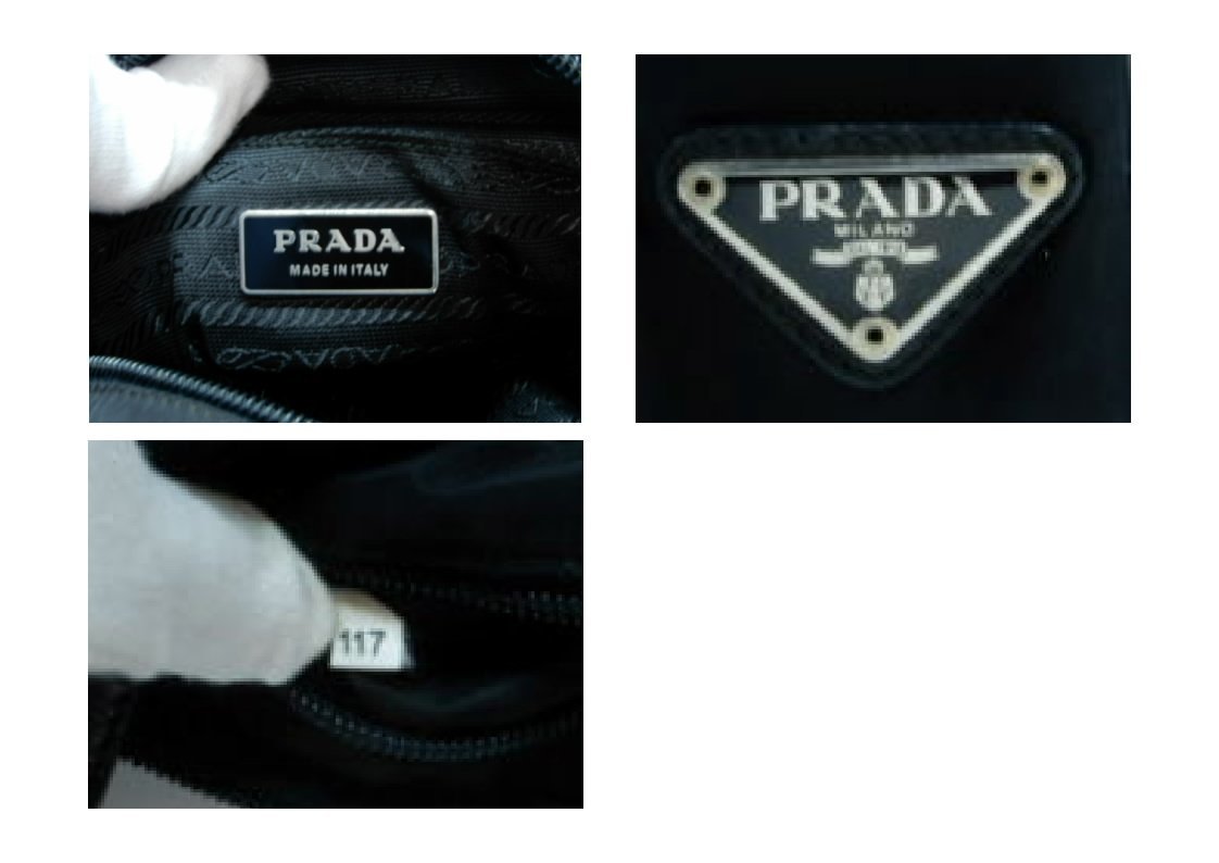 １円 正規品 極美品 PRADA プラダ テスート ショルダーバッグ バッグ ブラック　メンズ レディース K298-29 _画像5