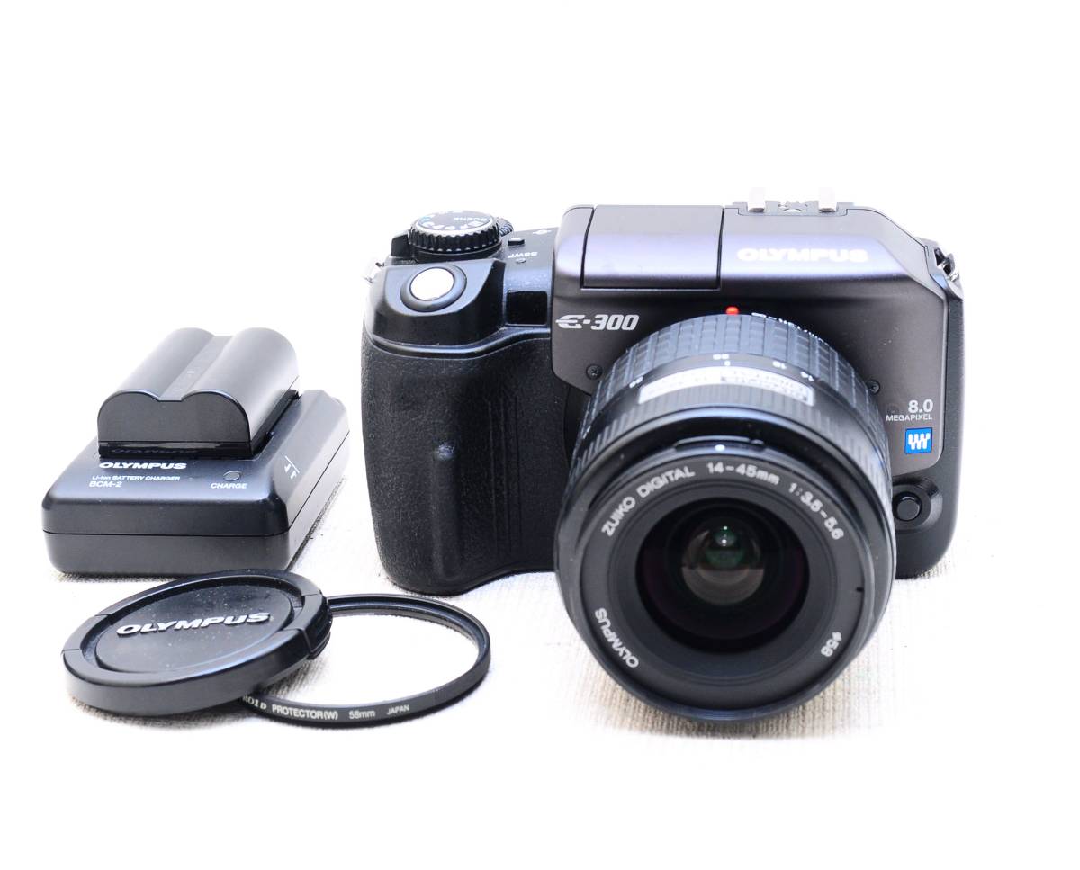 OLYMPUS E-300 ZUIKO DIGITAL 14-45/3.5-5.6 レンズキット 完動品 www