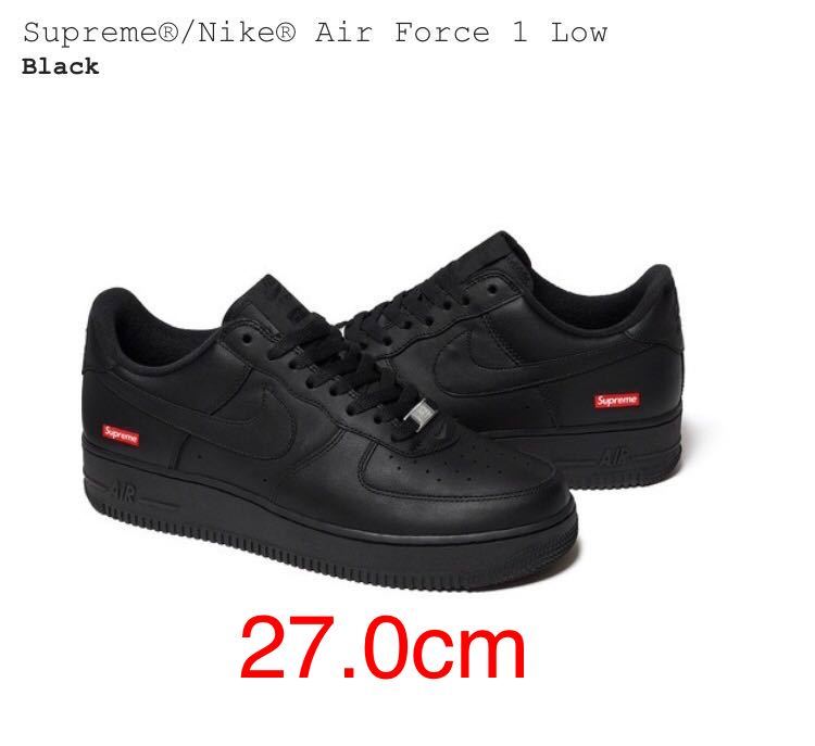 Supreme Nike AF1 Black US9 27.0cm