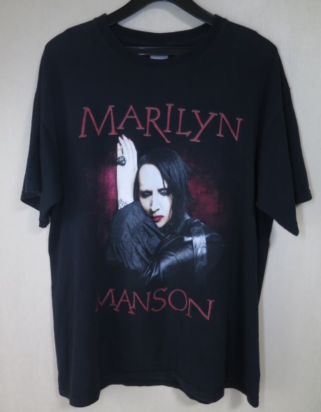 2022新入荷 00s Marilyn 限定 ツアー 北米 2008年 ブラック L Tシャツ バンド ビンテージ マリリンマンソン Manson Tシャツ