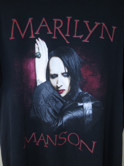 00s Marilyn Manson マリリンマンソン ビンテージ バンド Tシャツ L ブラック 2008年 北米 ツアー 限定 _画像2