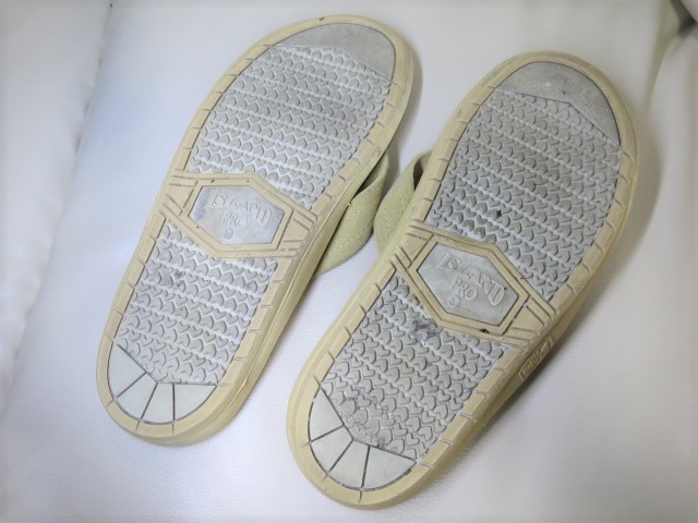  ISLAND SLIPPER アイランドスリッパ ★ スウェード レザー サンダル US 9 27ｃｍ　サンドベージュ ハワイ ビーサン_画像6