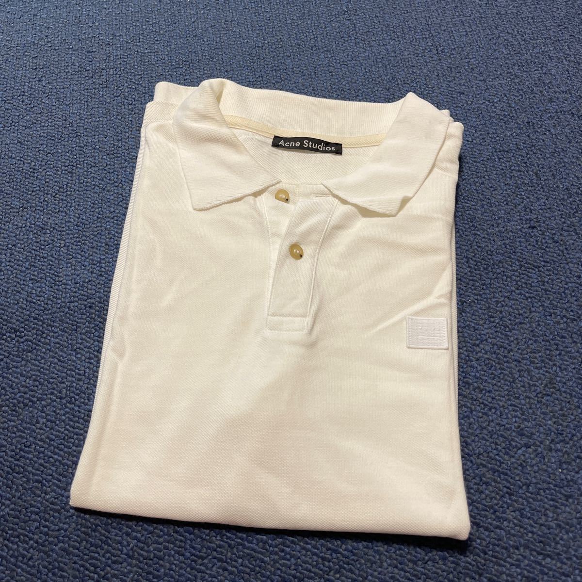 acne studios polo shirt / アクネスタジオポロシャツ/ white shirt / M size 