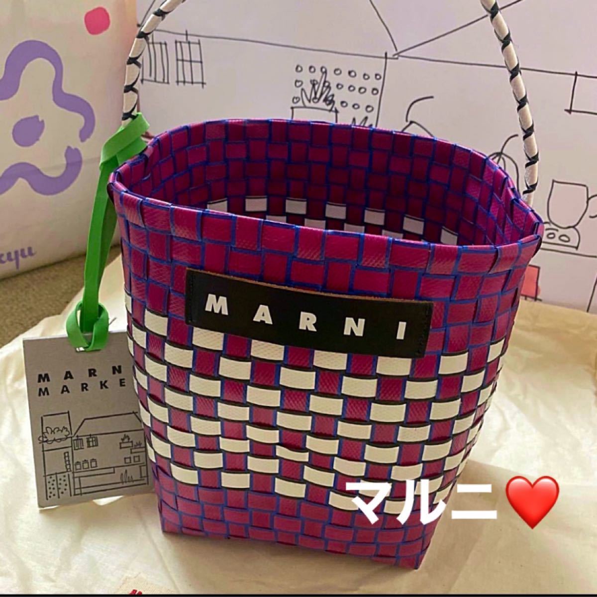 マルニフラワーカフェ ピクニック カゴバッグ 阪急うめだ 百貨店購入
