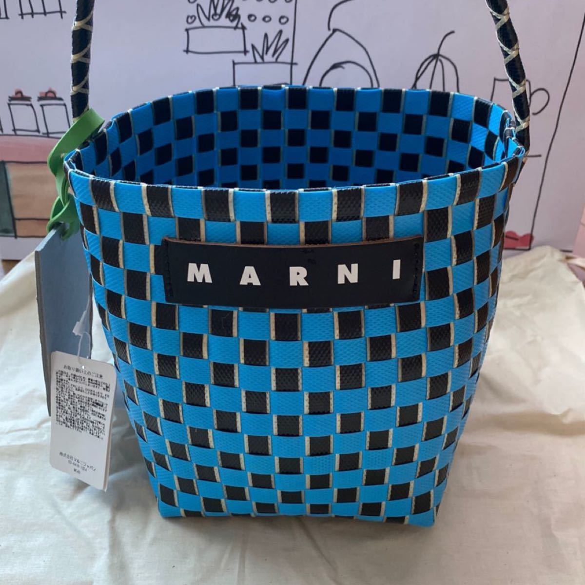 マルニフラワーカフェ 阪急うめだ 百貨店購入 新品未使用 タグ付き ワンハンドル【ピクニック カゴバッグ】